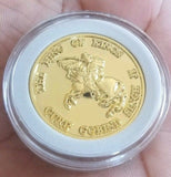 Gold tone sikh the king of kings guru gobind singh ji khalsa 1699 token 3d coin