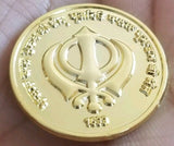 Gold tone sikh the king of kings guru gobind singh ji khalsa 1699 token 3d coin