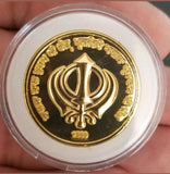 Gold tone sikh the king of kings guru gobind singh ji khalsa 1699 token 3d coin