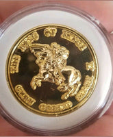 Gold tone sikh the king of kings guru gobind singh ji khalsa 1699 token 3d coin