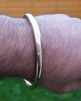 Brass Bangle 22ct Gold Look smooth Round Sikh Kara Singh Kaur khalsa Kada L10