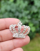 Crown brooch vintage look queen broach silver plated celebrity design pin k46