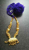 Punjabi folk cultural bhangra gidha kaintha taweet pendant purple necklace y3