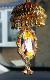 Gold plated sikh guru nanak guru gobind singh pendant chabba car mirror hanging