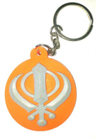 Funky looking hindu sikh key chain khalsa singh khanda key ring in many colours