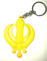 Funky looking hindu sikh key chain khalsa singh khanda key ring in many colours