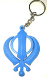 Funky looking hindu sikh key chain khalsa singh khanda key ring in many colours