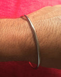 Stunning chrome plated round smooth plain sikh khalsa kara bracelet bangle k1