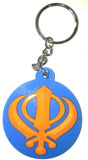 Funky looking hindu sikh key chain khalsa singh khanda key ring in many colours