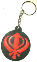 Funky looking hindu sikh key chain khalsa singh khanda key ring in many colours