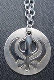 Unisex  small two in one punjabi sikh khanda pendant - ideal for car rear mirror