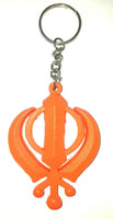 Funky looking hindu sikh key chain khalsa singh khanda key ring in many colours