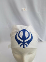 Sikh hindu kaur singh blue khandas bandana head wrap gear rumal handkerchief a2