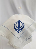 Sikh hindu kaur singh blue khandas bandana head wrap gear rumal handkerchief a2