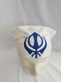 Sikh hindu kaur singh blue khandas bandana head wrap gear rumal handkerchief a2