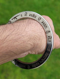 Sant bhindranwale words kara gurmukhi kada stainless steel sikh singh bangle j7b