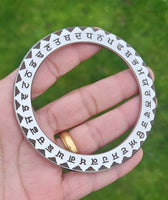 Sant bhindranwale words kara gurmukhi kada stainless steel sikh singh bangle j7b