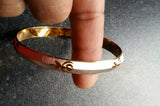 Two Tone Silver Gold Plated Laser Khandas Engraved Sikh Singh Khalsa Kara Bangle