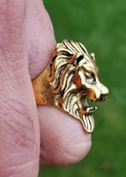 Sharukh Khan New Movie Lion Brass Ring Golden Colour Evil Eye Protection Mundi B