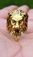 Sharukh Khan New Movie Lion Brass Ring Golden Colour Evil Eye Protection Mundi B