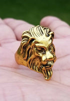 Sharukh Khan New Movie Lion Brass Ring Golden Colour Evil Eye Protection Mundi B