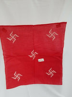 Sikh hindu punjabi india red swastika bandana head wrap gear rumal handkerchief
