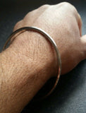 Stunning chrome plated round smooth plain sikh khalsa kara bracelet bangle c14