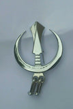 Stunning stainless steel sikh large chand tora brooch pin for singh turban patka