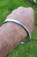 Sarbloh Iron Kara One Edge Sikh Singh Kaur Karha Punjabi Khalsa Kada Bangle C5