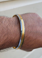 Sikh Kara Gold Silver Plated Tone Design Punjabi Singh Kada Bangle Bracelet W10