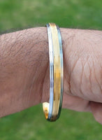 Sikh Kara Gold Silver Plated Tone Design Punjabi Singh Kada Bangle Bracelet W10