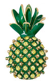 Pineapple brooch vintage look gold plated retro enamel celebrity broach pin k22