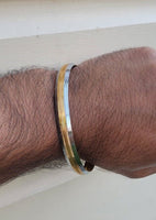 Sikh Kara Gold Silver Plated Tone Design Punjabi Singh Kada Bangle Bracelet W10