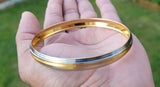 Sikh Kara Gold Silver Plated Tone Design Punjabi Singh Kada Bangle Bracelet W10