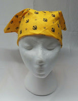 Sikh Punjabi Yellow Khalsa Khanda bandana Head Wrap Gear Rumal Handkerchief