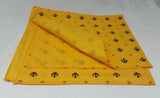 Sikh Punjabi Yellow Khalsa Khanda bandana Head Wrap Gear Rumal Handkerchief