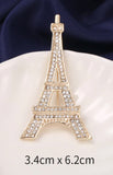 Eiffel tower brooch paris gold silver plated designer broach celebrity queen pin