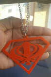 Orange acrylic khanda punjabi sikh singh kaur pendant car mirror hanging chain w