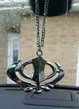 Stainless steel punjabi sikh wide khanda stunning pendant for car rear mirror