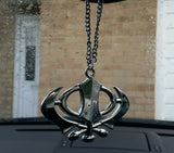 Stainless steel punjabi sikh wide khanda stunning pendant for car rear mirror