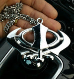 Stainless steel punjabi sikh wide khanda stunning pendant for car rear mirror