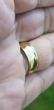 Gold plated khanda ring engraved fashion sikh singh kaur khalsa challa gift h23