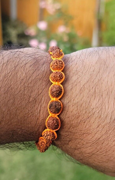 Rudraksha beads meditation bracelet evil eye protection power nazar amulet y2