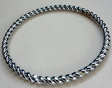 Unisex punjabi shining chrome plated twisted steel wire sikh kara singh bracelet