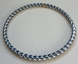 Unisex punjabi shining chrome plated twisted steel wire sikh kara singh bracelet