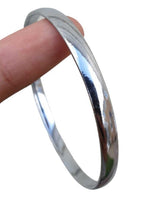 Chrome Plated Kara Smooth Plain Sikh Singh Kaur Khalsa Kada Bracelet Bangle B15