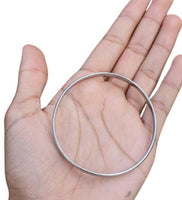 Chrome Plated Kara Smooth Plain Sikh Singh Kaur Khalsa Kada Bracelet Bangle B15