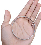 Chrome Plated Kara Smooth Plain Sikh Singh Kaur Khalsa Kada Bracelet Bangle B15