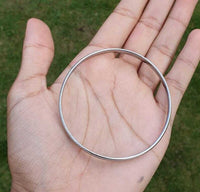 Chrome Plated Kara Smooth Plain Sikh Singh Kaur Khalsa Kada Bracelet Bangle B15