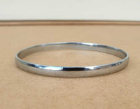 Chrome Plated Kara Smooth Plain Sikh Singh Kaur Khalsa Kada Bracelet Bangle B15